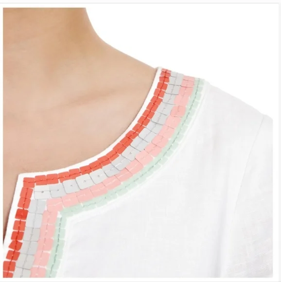 Boden White Dress with Red Accents - Picture 4 of 15